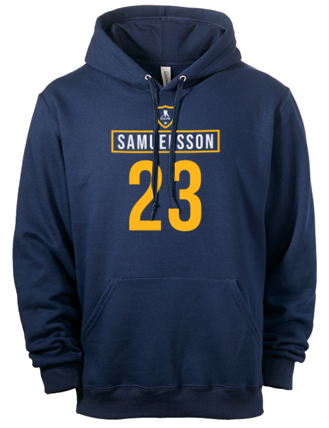 Away Jersey Mattias Samuelsson Eco Premium Unisex Hooded Sweatshirt | Swagsta