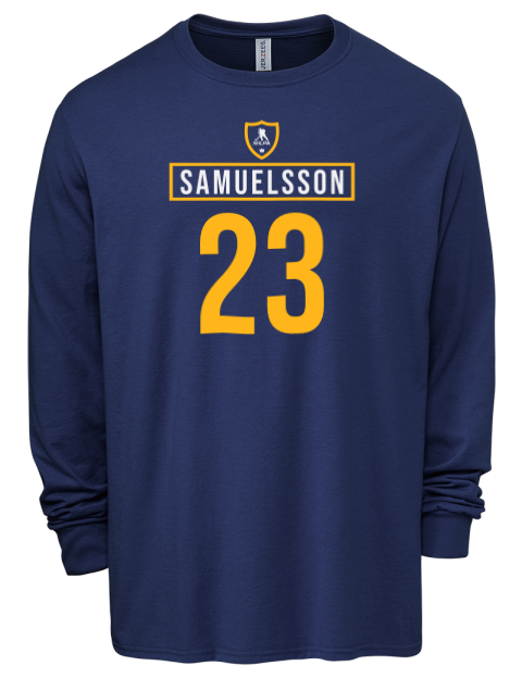 Away Jersey Mattias Samuelsson Men's Premium Blend Long Sleeve-T-Shirt | Swagsta