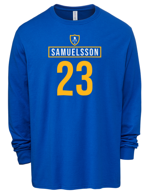 Away Jersey Mattias Samuelsson Men's Premium Blend Long Sleeve-T-Shirt | Swagsta