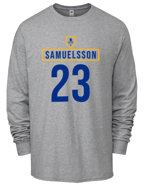 Home Jersey Mattias Samuelsson Men's Long-Sleeve T-Shirt | Swagsta