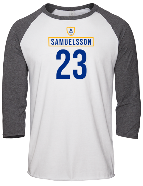Home Jersey Mattias Samuelsson Unisex Premium Three-Quarter Raglan T-Shirt | Swagsta