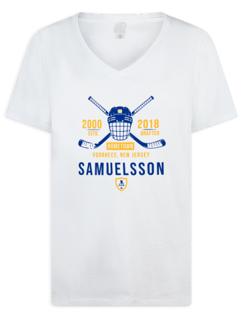 Classic Heritage Mattias Samuelsson Premium Ladies V-Neck T-Shirt | Swagsta