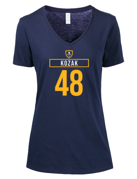 Away Jersey Tyson Kozak Premium Ladies V-Neck T-Shirt | Swagsta