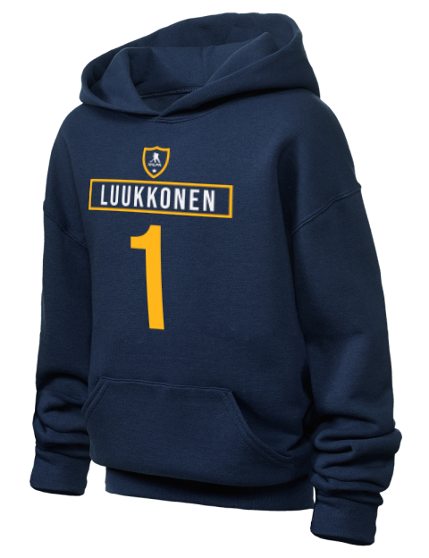 Away Jersey Ukko-Pekka Luukkonen Youth Hooded Sweatshirt | Swagsta