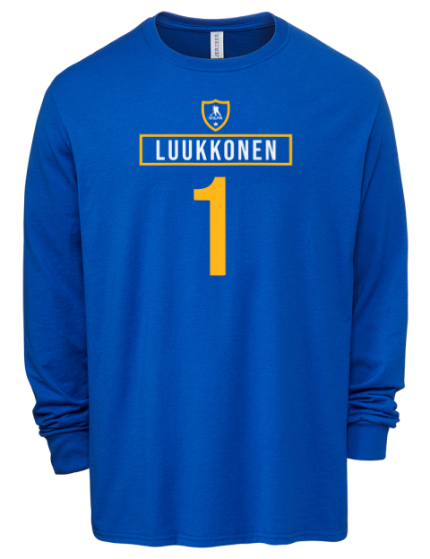 Away Jersey Ukko-Pekka Luukkonen Men's Premium Blend Long Sleeve-T-Shirt | Swagsta