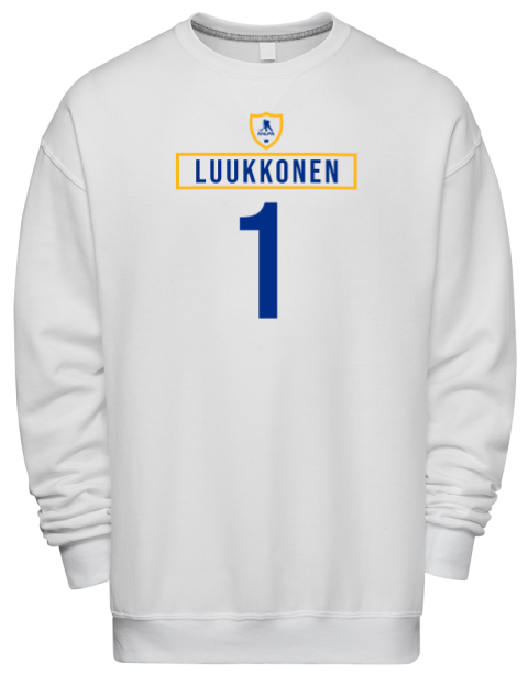 Home Jersey Ukko-Pekka Luukkonen Premium Unisex Crewneck Sweatshirt | Swagsta