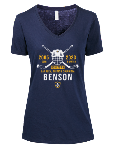 Heritage Zach Benson Premium Ladies V-Neck T-Shirt | Swagsta