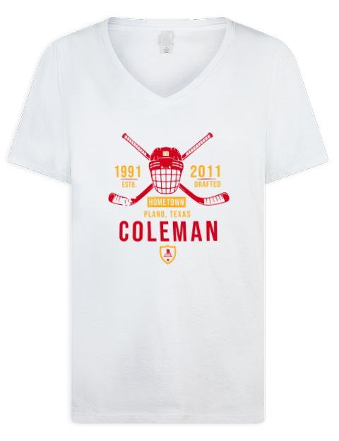 Classic Heritage blake coleman Premium Ladies V-Neck T-Shirt | Swagsta