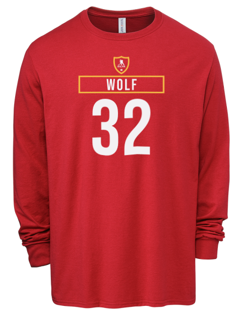 Away Jersey dustin wolf Men's Premium Blend Long Sleeve-T-Shirt | Swagsta