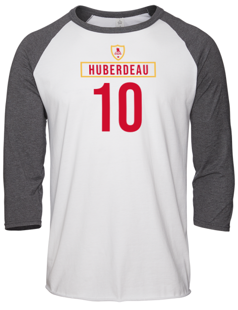 Home Jersey jonathan huberdeau Unisex Premium Three-Quarter Raglan T-Shirt | Swagsta