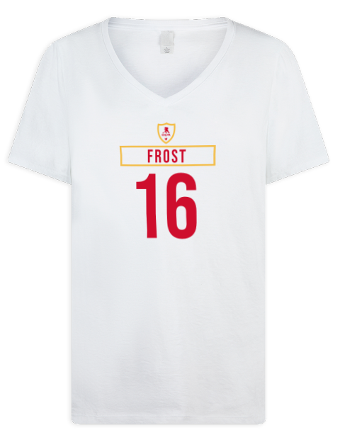 Home Jersey morgan frost Premium Ladies V-Neck T-Shirt | Swagsta