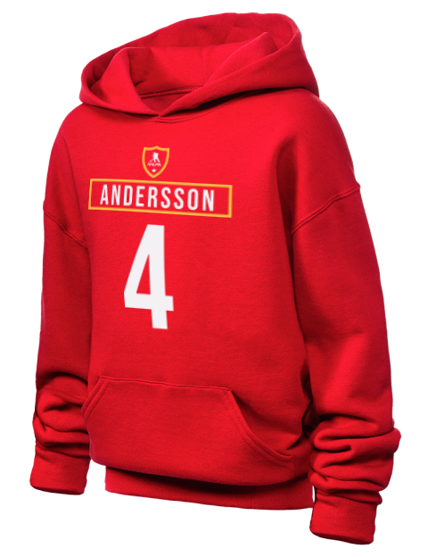 Away Jersey rasmus andersson Youth Hooded Sweatshirt | Swagsta