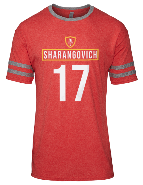Away Jersey yegor sharangovich Men's Tri-Blend T-Shirt | Swagsta