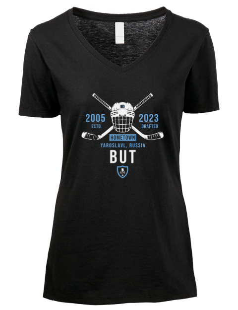 Heritage Daniil But Premium Ladies V-Neck T-Shirt | Swagsta