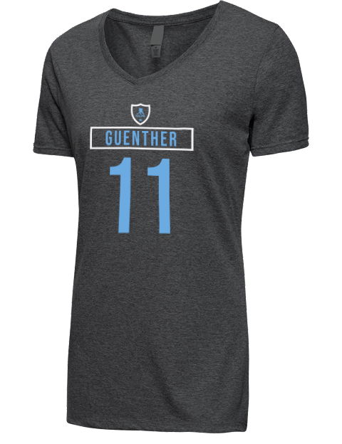 Away Jersey Dylan Guenther Premium Ladies V-Neck T-Shirt | Swagsta