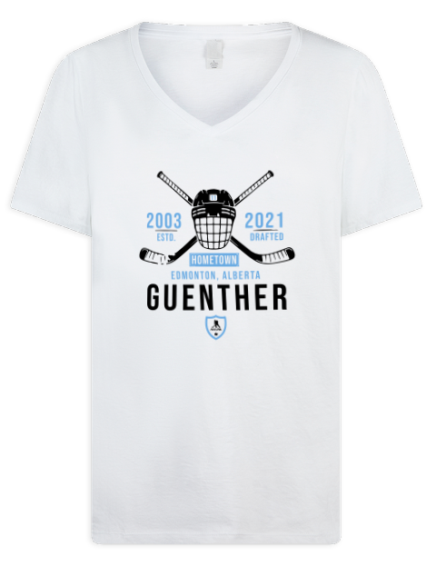 Classic Heritage Dylan Guenther Premium Ladies V-Neck T-Shirt | Swagsta