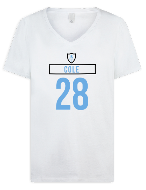 Home Jersey Ian Cole Premium Ladies V-Neck T-Shirt | Swagsta