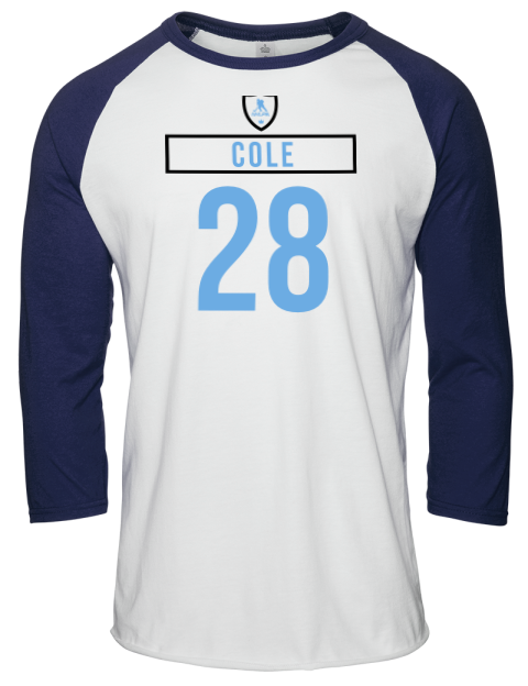 Home Jersey Ian Cole Unisex Premium Three-Quarter Raglan T-Shirt | Swagsta