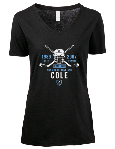Heritage Ian Cole Premium Ladies V-Neck T-Shirt | Swagsta