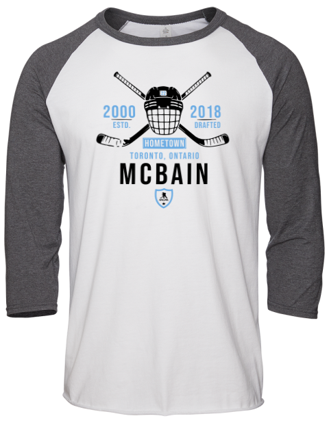 Classic Heritage Jack Mcbain Unisex Premium Three-Quarter Raglan T-Shirt | Swagsta