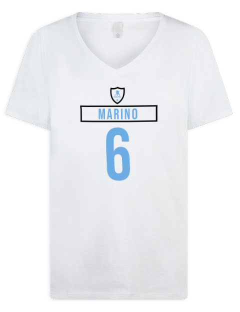 Home Jersey John Marino Premium Ladies V-Neck T-Shirt | Swagsta