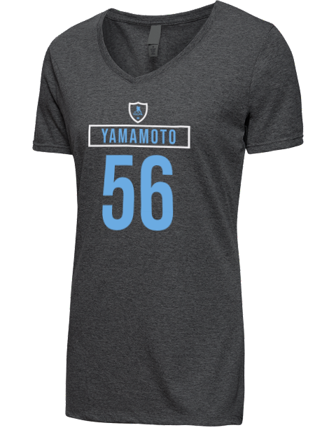 Away Jersey kailer yamamoto Premium Ladies V-Neck T-Shirt | Swagsta
