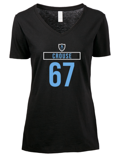 Away Jersey lawson crouse Premium Ladies V-Neck T-Shirt | Swagsta