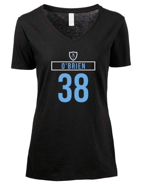 Away Jersey liam obrien Premium Ladies V-Neck T-Shirt | Swagsta