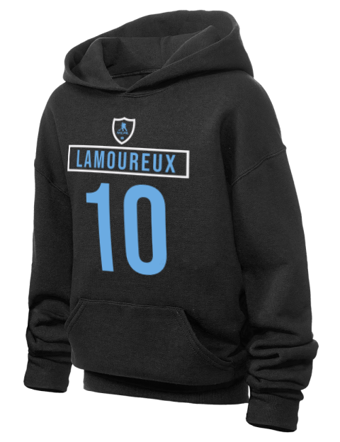 Away Jersey maveric lamoureux Youth Hooded Sweatshirt | Swagsta