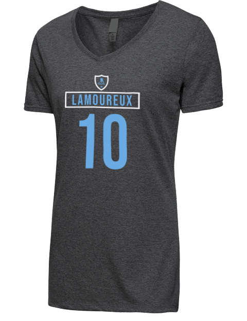 Away Jersey maveric lamoureux Premium Ladies V-Neck T-Shirt | Swagsta
