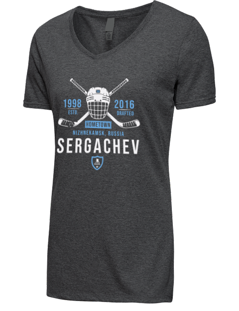Heritage mikhail sergachev Premium Ladies V-Neck T-Shirt | Swagsta