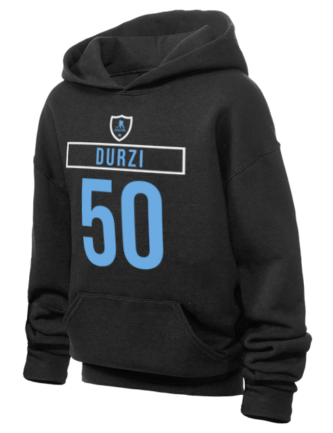 Away Jersey sean durzi Youth Hooded Sweatshirt | Swagsta