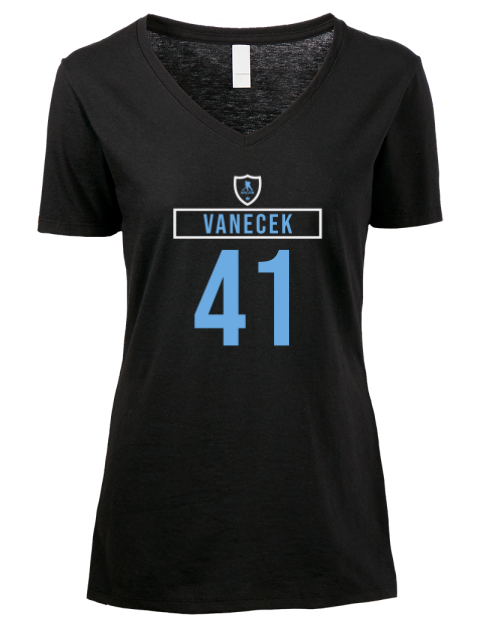 Away Jersey vitek vanecek Premium Ladies V-Neck T-Shirt | Swagsta