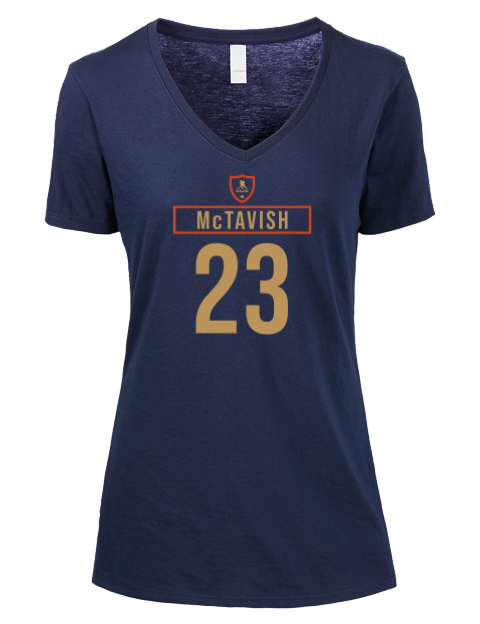 1A Away Jersey Mason Mctavish Premium Ladies V-Neck T-Shirt | Swagsta
