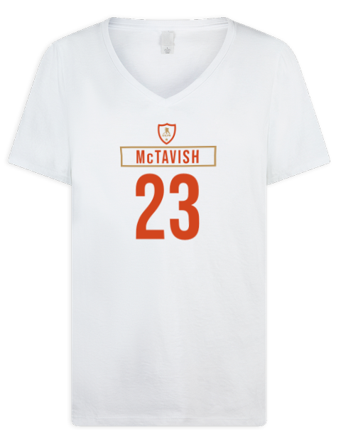2A Home Jersey Mason Mctavish Premium Ladies V-Neck T-Shirt | Swagsta