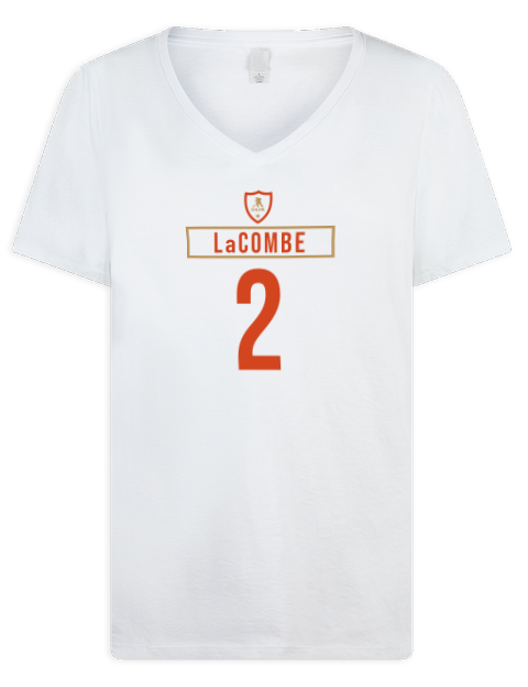 2A Home Jersey Jackson Lacombe Premium Ladies V-Neck T-Shirt | Swagsta