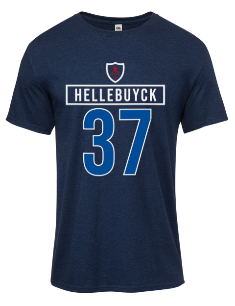1A Away Jersey connor hellebuyck Iconic Men's T-Shirt | Swagsta