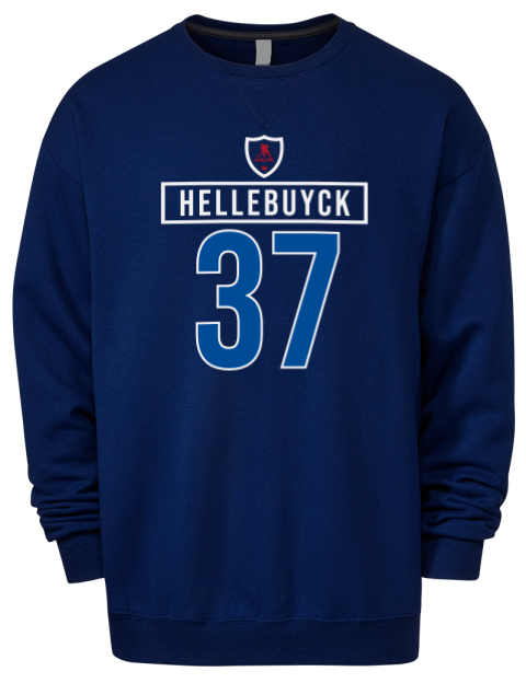 1A Away Jersey connor hellebuyck Premium Unisex Crewneck Sweatshirt | Swagsta