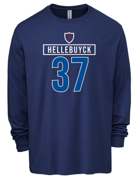 1A Away Jersey connor hellebuyck Men's Premium Blend Long Sleeve-T-Shirt | Swagsta