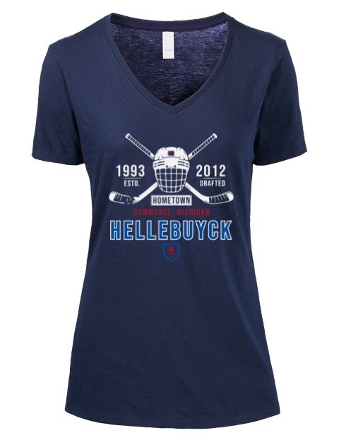 3A Heritage connor hellebuyck Premium Ladies V-Neck T-Shirt | Swagsta