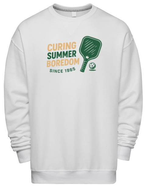 Curing Boredom Pickleball Premium Unisex Crewneck Sweatshirt | Swagsta