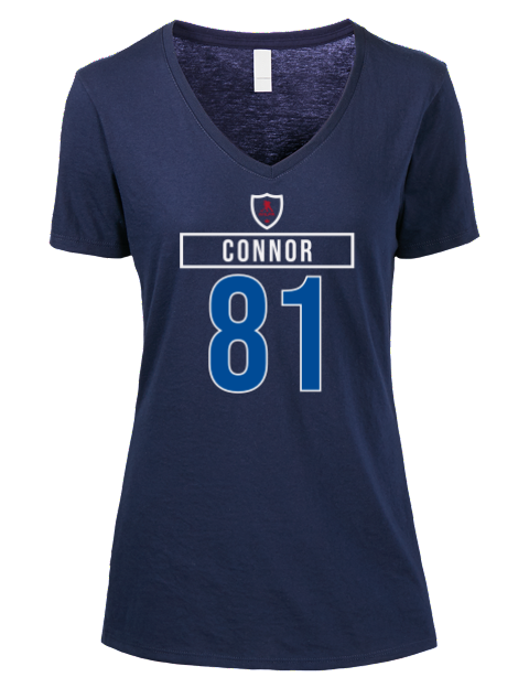 1A Away Jersey kyle connor Premium Ladies V-Neck T-Shirt | Swagsta