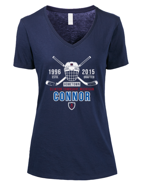 3A Heritage kyle connor Premium Ladies V-Neck T-Shirt | Swagsta