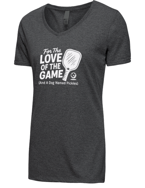 Love Of Pickleball Premium Ladies V-Neck T-Shirt | Swagsta
