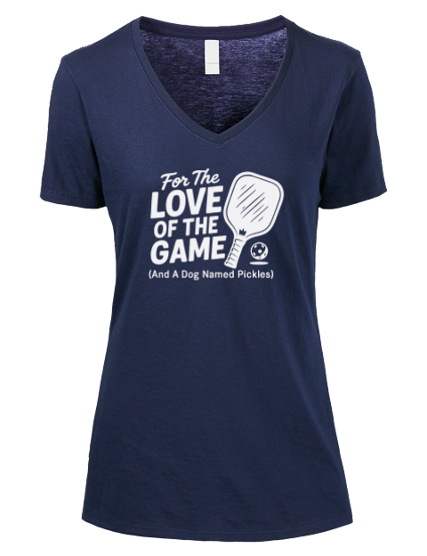 Love Of Pickleball Premium Ladies V-Neck T-Shirt | Swagsta