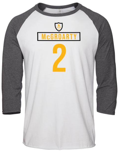 2A Home Jersey Rutger Mcgroarty Unisex Premium Three-Quarter Raglan T-Shirt | Swagsta