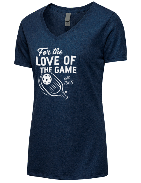 For The Love Pickleball Premium Ladies V-Neck T-Shirt | Swagsta