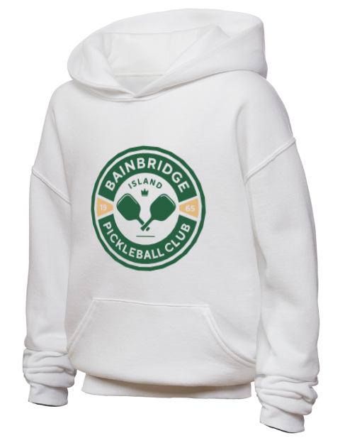 Bainbridge Island Pickleball Youth Hooded Sweatshirt | Swagsta