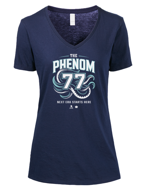 Phenom Next Era Now Berkly Catton Premium Ladies V-Neck T-Shirt | Swagsta