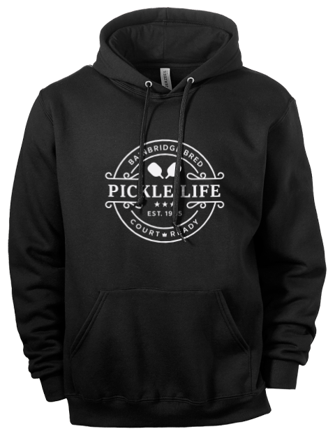 Bainbridge Life Pickleball Eco Premium Unisex Hooded Sweatshirt | Swagsta